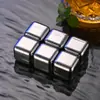 Venta al por mayor Metal Chapado en Titanio Congelación Rápida Acero Inoxidable Piedras para Vino Helado Grado Alimenticio Ktv Cerveza Whiskey Enfriamiento Cubitos de Hielo 304