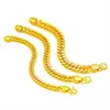Pulsera de Oro Arena Vietnamita Joyería de Imitación Oro con el Carácter "Fu" Cadena de Jefe Joyería Chapada en Cobre Oro Ventas Directas de Fábrica Suministro Transmisión en Vivo