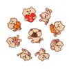 Parche Bordado Termofusible de Animales de Dibujos Animados Pegatinas de Tela Coreanas DIY Souvenir Hecho a Mano Pegatinas de Parche Accesorios Etiquetas de Tela para Planchar