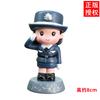Boneca Pequena de Polícia Decoração de Bolo de Mão Modelo de Boneca Desenho Animado Brinquedo Decoração de Bolo Presente de Polícia