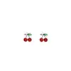 Er-19 Cereza Roja Modernos Versátiles Moda Lujo Ligero Gama Alta Estilo Ins Joyería Pendientes Fabricante Mayorista