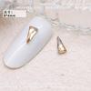 Joias de diamante para unhas em formato de triângulo pontudo longo cor mágica degradê diamante pontudo de formato especial decorações de unhas DIY para fototerapia