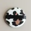 Não come pó, esponja de pó, flocado dupla face, aplicador de pó solto, compacto de pó translúcido redondo, superfície longa de pelúcia, esponja de reposição para cushion