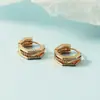 Corte de Pelo Atractivo Ear Cuffs Moda Aretes de Botón Temperamento Avanzado Pentágono Diamante de Tres Caras Alto Grado Atractivo Versátiles Aros de Oreja Corea