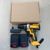 Taladro Eléctrico de Mano de Litio Taladro Eléctrico Multifunción Taladro de Impacto Destornillador Eléctrico para el Hogar Herramienta Carpintería Recargable Juego de Ferretería
