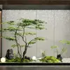 Árbol de Arce Grande de Simulación Planta Verde Biomorfa Lujo Ligero Árbol Falso Simple Planta de Paisajismo Decoración de Escaleras Interiores Entrada Escaparate