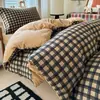 Juego de gasa dulce de burbujas de alto peso, estilo minimalista con pliegues texturizados, ropa de cama suministrada a granel desde la fábrica de origen