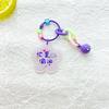 Creativo Acrílico Bendición Chino Plato Llavero Colgante Ins Corazón de Niña de las Flores Pequeñas Accesorios Colgantes para Mochila Escolar