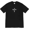Camiseta Unisex de Manga Corta Supreme Trendy Streetwear Milán Algodón Puro Peso Pesado Clásica Suelta Versátil con Letras