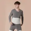Liquidación Ropa interior térmica para hombre Pantalones de otoño gruesos de terciopelo sin costuras forrados de vellón de seda Traje de pantalones de otoño Otoño e invierno