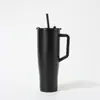 Venta Caliente de Amazon Nuevo Tapa Doble para Beber Taza de Coche de 40 oz Portátil para Exteriores Gran Capacidad Asa Taza con Bola de Hielo Taza con Tubo de Succión
