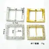 Hebilla Ovalada Rectangular de Gama Alta con Forma de Sol Hebilla de Diamante Oro/Plata Hebilla de Cristal Accesorios de Decoración para Cinturón de Ropa DIY