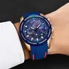Reloj Elegante de Negocios para Hombre con Correa de Silicona Lige