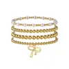 Pulsera de Nudo de Lazo con Perlas Estilo Europeo y Americano, Diseño de Nicho Estilo Bohemio de Moda, Pulsera de Perlas Apilable para Mujeres