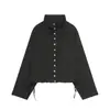 Ropa europea y americana para mujer transfronteriza, popular en AliExpress, chaqueta de doble botonadura de manga corta de estilo casual de moda para el trabajo