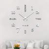 Reloj de pared digital tridimensional de lujo Minimax creativo, ligero, para oficina, sala de estar, dormitorio, entrada, decoración, reloj de pared con espejo