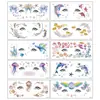 Novo Produto Transfronteiriço Série Glitter Oceano Maquiagem Adesivos de Rosto Decoração de Canto de Rosto e Olho de Alta Qualidade Adesivos de Tatuagem Temporária