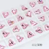 Diamante para Unhas Dongzhou Rosa Profundo Fundo Pontiagudo Diamante Acessórios para Joias DIY Diamante de Vidro Rosa Rose Coração Torto Cristal de Rocha Diamante Pegajoso para Unhas