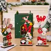 Decorações de Árvore de Natal de Madeira Xmas para Casa Ornamentos Únicos de Bênção Mesa Suprimento de Natal Encantador