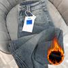 Calça Pantalona Feminina, Novo Estilo Outono/Inverno 2025, Tamanhos Grandes, Forrada com Lã, Jeans Skinny, Solta, Emagrecimento, Calça Reta, Item Mais Vendido
