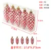 Popular Piña Larga Navideña Colgante Decorativo de Plástico Caja de Regalo Venta al por Mayor Transfronteriza Varios Colores Venta al por Mayor Regalos Navideños