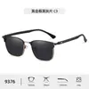 Gafas de Sol Metálicas de Negocios con Forma de Ceja Estilo Nuevo Polarizadas de Alta Definición 9376 Gafas de Sol Anti-UV para Hombre Gafas de Sol para Conducir