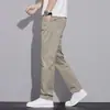Pantalones Casuales de Verano para Hombre Paul Finos Holgados Transpirables Elegantes Pierna Recta Elásticos Cómodos Versátiles Pantalones de Vestir