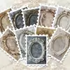 36 Piezas de Pegatinas de Sellos con Marco Tallado Estilo Europeo, Estilo Vintage de Lujo Ligero Decoración de Diario DIY Pegatinas de PVC Venta al por Mayor