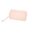 Bolsa de almacenamiento de silicona en color gelatina, bolsa de maquillaje rectangular portátil, personalizable con diseños de dibujos animados, bolsa de almacenamiento para viajes