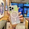 Adecuado para Funda de Teléfono Móvil Iphone17Promax 16E Transparente 15 Colorido 11 Chapado en Color Gradiente Magnético Cubierta Protectora 7/8
