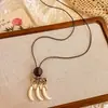 Collar Colgante Irregular Estilo Old Money Nuevo Estilo Chino para Mujer, Cadena Larga para Clavícula Estilo Étnico Simple