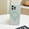 Proteção Ocular com Air Bag Transparente Magnético Colorido Capa para Celular Adequada para Iphone17Promax/16/15/14