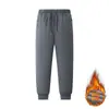 Rodilleras de Lana de Cordero Pantalones de Algodón Calientes para Hombre Nuevo Estilo 2025 Ropa de Papá Resistentes al Frío para Exteriores Pantalones Largos para Hombre Otoño e Invierno Forrados de Polar