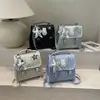 Mochila escolar estilo japonés con bordado de conejo y lunares, un diseño lindo y simple, perfecta para estudiantes mujeres y una opción de moda para el uso diario