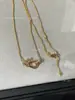 Colar Fred V Gold de Alta Qualidade com Fivela de Ferradura para Mulheres, Banhado a Ouro Rosa 18K, Cravejado com Diamantes, Corrente de Clavícula Fashion, Corrente de Pescoço de Luxo Leve