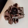 Pinza para el Cabello de Tela Ovalada con Perlas de Lunares para Mujer, Pasador Retro de Otoño e Invierno, Versátil para Peinados Cotidianos, Pinza de Tiburón Accesorio para el Cabello, Modelo Nuevo