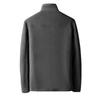 2021 Nuevo Llegada para Hombre Chaqueta de Forro Polar Color Sólido Cálida Sencilla Moda Chaqueta con Cuello para Hombre 0295