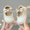 Zapatos de Cuero con Perlas para Niñas, Zapatos para Bebés y Niños Pequeños, Planos para Primavera y Otoño, Zapatos para Niñas Pequeñas, Zapatos Estables Estilo Coreano, Versátiles