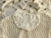 Ropa interior de algodón para niñas de 60S 7A Antibacteriana 100% Algodón Entrepierna Extendida Ropa interior de algodón puro para mujer Cintura media Ropa interior para niñas y mujeres