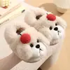 Pantuflas de algodón para niños, nuevos estilos de invierno para niñas, con lindos diseños de perros de dibujos animados, cálidas y forradas de felpa, con suelas gruesas y talones cerrados, también disponibles para niños