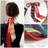 Bufanda de Seda de Moda que Combina con Todo Cinturón para el Cabello Estilo Chino Lazo Bolsa Cinturón Decorativo Primavera y Verano Nuevo Estilo Bufanda Larga Estrecha Fina
