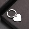 Estilo Casal Chaveiro de Aço Inoxidável Pingente Coração em Branco Charme para Bolsa Fabricante Atacado Design de Coração Mais Vendido Novo Modelo