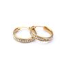Comercio exterior nuevo hebilla de oreja de acero inoxidable con diamante de oro de 18 quilates tendencia moda micro circonita acero de titanio aretes al por mayor