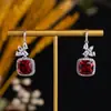 Brincos Quadrados com Franjas Minimalistas Exquisitos de Nicho Transfronteiriços, Acessórios para Vestido de Banquete, Brincos da Moda, Joias para Mulheres