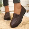 Zapatos transpirables antideslizantes sin cordones, Zapatos cómodos tipo "mamá" con suela suave, Mocasines sin cordones, Zapatos cómodos antideslizantes para commuting para mujeres de mediana edad y mayores