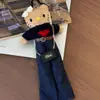 Bolsa Colgante Hello Kitty Piernas Largas Fragancia Ligera Muñeca de Peluche Dibujos Animados Lindo Llavero de Corazón Colgante de Regalo