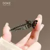Pasador de Mariposa con Esmalte Negro para el Cabello Pinza Lateral Nueva de Nicho 2024 Pinza para Flequillo Cabello Suelto Pinza de Pato Pinza para el Cabello