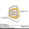 Anillos de Acero Inoxidable Transfronterizos Europeos y Americanos con Superficie Lisa Curva y Combinación de Colores, Acero de Titanio de Gama Alta, No se Desvanece, Joyería de Mano Impermeable al por Mayor