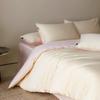 Juego de Cama de Cuatro Piezas de Color Sólido y Dos Tonos, Algodón Puro de Fibra Larga Xinjiang Clase A, Satinado 100% Algodón, Juego de Ropa de Cama para Cuatro Estaciones