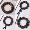 Pulsera de cuentas talladas de madera de agarwood variedad de estilos seleccionables fabricantes al por mayor joyería de decoración con cuentas literarias para hombre y mujer